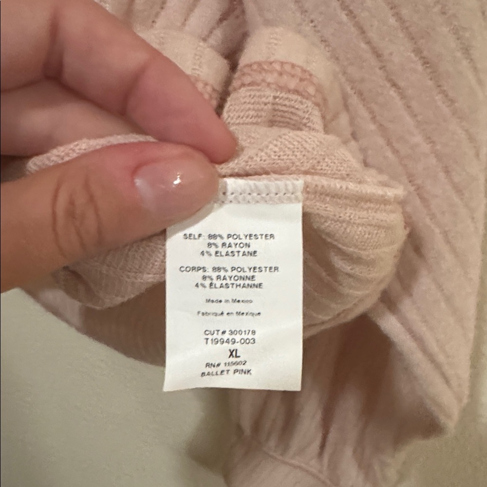 Ballet Pink Ribbed Sweater - Picture 2 of 4